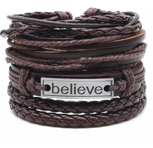 Pulsera Brazalete Manilla Ancla Anzuelo Cuero Hombre Y Mujer