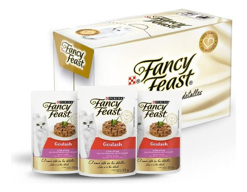 Purina Fancy Feast Goulash Atún Gato 12 Sobres De 85gr