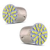 Par Lâmpadas 22 Leds 1 Polo Trava Reta 6000k 4w 24v Caminhão