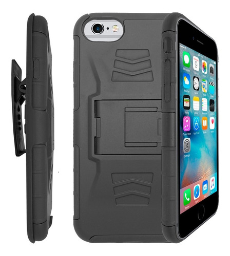 Funda Uso Rudo 3 En 1 Compatible Con iPhone 6 Plus 7 8 Plus