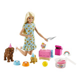 Muñeca Barbie Fiesta De Cachorros Con Accesorios - Mattel