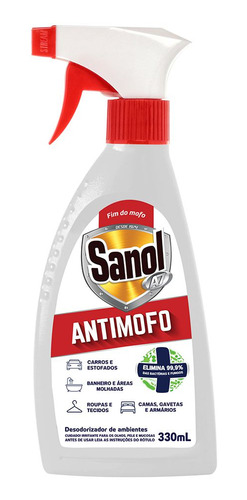 Anti Mofo Desodorizador Ambientes Sanol 330ml Pulverizador