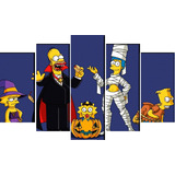 Cuadro Decorativo 5 Piezas Simpsons' Halloween 