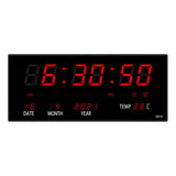 Reloj Led Digital Living Con Calendario Perpetuo Rojo