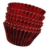 Capacillos Rojos Metalizados Cupcakes Número 5
