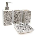 Accesorios De Baño Set X4 De Cerámica Bathroom Oferta!