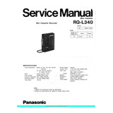 Esquema Gravador Panasonic  Rq L340 Rql340 Rql 340  Em Pdf