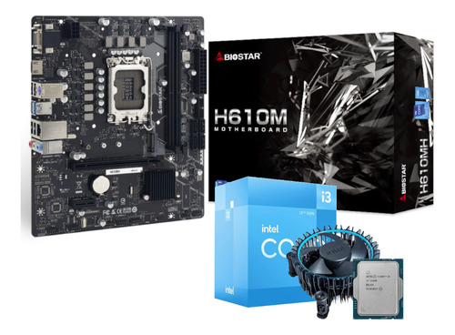 Kit Placa Mãe H610m Intel Core I3 12100 Gráfico 