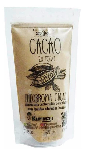 Cacao Orgánico En Polvo 227 Gr - g a $251