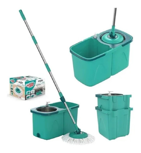 Mop Giratório Pro Esfregão 9 Lts Limpeza Mop7824 Flashlimp