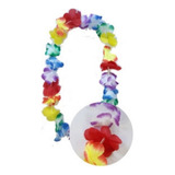 Collar De Flores Multicolor X 12 U