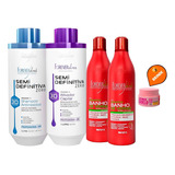 Escova Progressiva Forever Liss 2l + Shampoo Morango 2x500ml