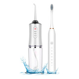 Kit Higiene Irrigador Oral + Escova Dental Elétrica Prática