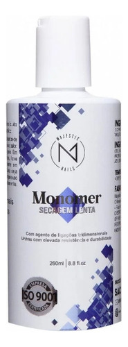 Liquido Acrílico - Monomer Secagem Lenta - 260ml Majestic