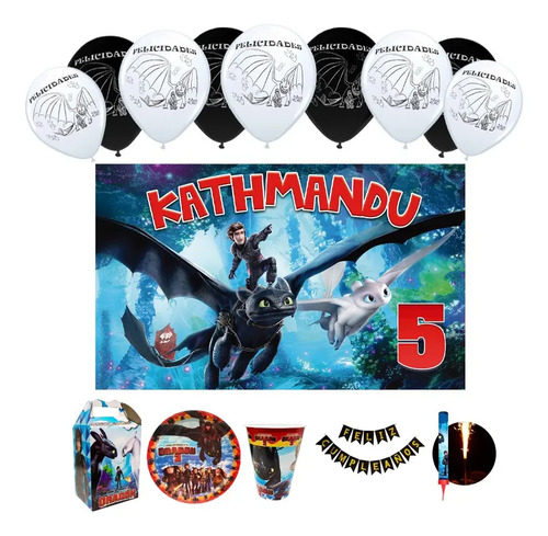 Como Entrenar Dragon Chimuelo Kit 40 Niño Vaso Plato Dulcero