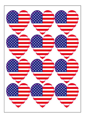 Pegatinas Con El Emblema De La Bandera De Estados Unidos, 5