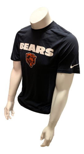 Nike Dri Fit Men's Chicago Bears Navy Short Sleeve Shirt Eep