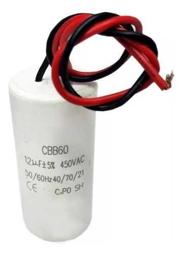 Capacitor 12uf 450vac Cbb60 Centrífuga Roupas Britânia 127v