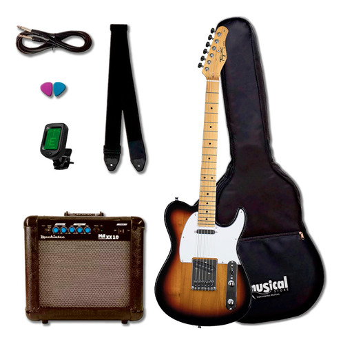 Guitarra Tagima Tw-55 Tw 55 Sb Kit Com Amp Oferta