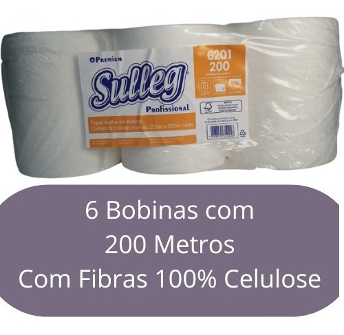 Bobina Sulleg Alavanca 30gr 100% Cel. Premium 6x200mts