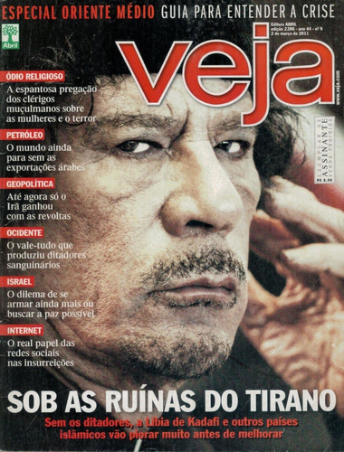 Revista Veja 2206: Muamar Kadafi / Radiohead / John Galliano