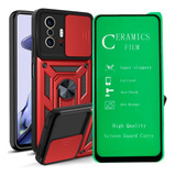 Estuche Antichoque Reforzado + Vidrio Cerámico Para Xiaomi