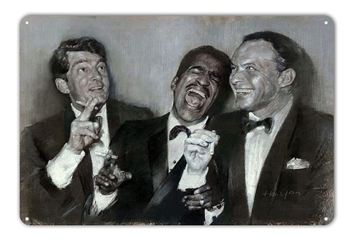 Farm Home Cartel De Chapa Café Rat Pack Retrato Decora...