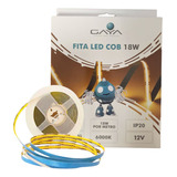 10m Fita Led Cob 18w 6000k 12v Ip20 1800l C/ Conector Gaya