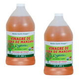 2 Vinagre Sidra De Manzana Orgánico Mother Earth 1.89l C/u