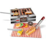 Set De Bbq Para Asar Y Servir, Juguete De Madera M&d