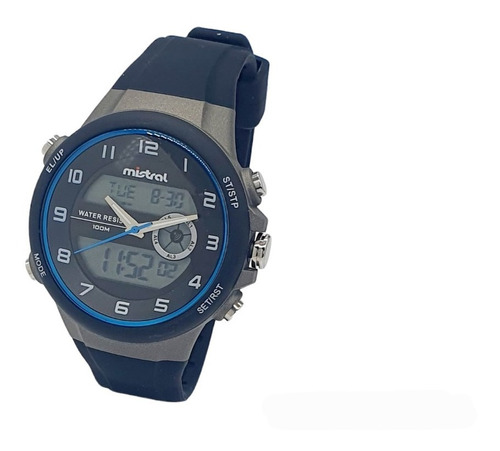 Reloj Mistral Ana-digi  Hombre 5 Alarmas Wr 100m Garantía 