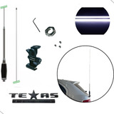 Antena Px Uno Gol Palio Carro Hatch Adesivo Texas Preto Led