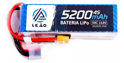 Bateria Lipo 14.8v 4s 5200mah 50c / 100c Com Plug Xt60