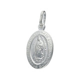 Colgante Medalla Virgen De Guadalupe Mediano M, Plata 925