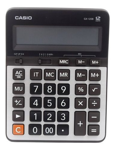 Calculadora Electronica Gx-120b Negro/gris Casio Cont 1pieza