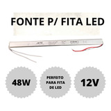 Fonte Driver Slim Mini 12v 48w 4a Bivolt Para Fita Led 3a 5a