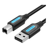 Cable Usb A Usb-b Para Impresora Pvc 1.5m Vention Color Negro