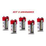  Baterias Pilhas 9v Comum Multímetro Kit 5 Unidades