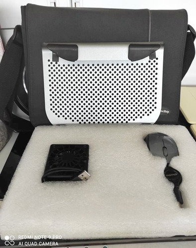 Kit Para Notebook Bag + Mouse + Base Refrigerada Preto