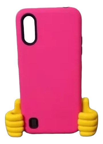 Funda Antigolpe Rigido Liso Para Samsung Galaxy A01 + Vidrio