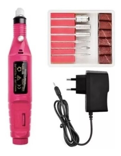 Torno Manicure Uñas Pulidor Eléctrico 3000rpm Rosado Lima