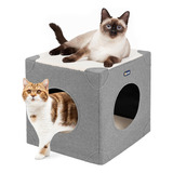 Veehoo Casa De Cama Para Gatos De Interior, 2 Cuevas Grandes