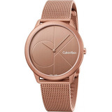 Reloj Calvin Klein Minimal K3m11tfk E-watch Color De La Correa Oro Rosa Color Del Bisel Oro Rosa Color Del Fondo Oro Rosa