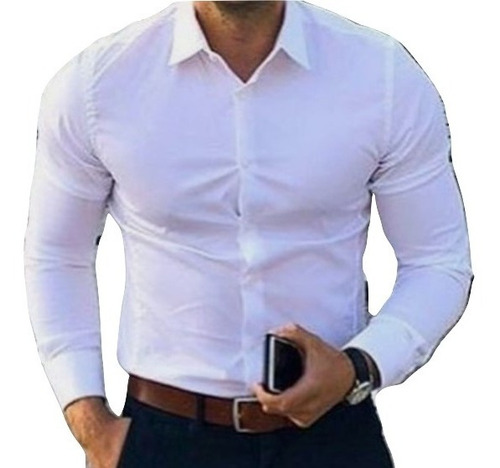Camisa Slim Fit Hombre Elastizada - Be Yourself Tiendas