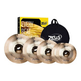 Kit De Pratos Zeus Evolution Pro Set D 14 16 18 20 + Bag