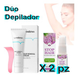 Dúo Crema Depiladora Lanbena Y Spray Inhibidor Aliver 