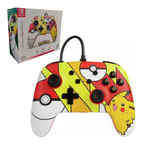 Controle Nintendo Switch Enhanced Pikachu Pokeball Powera