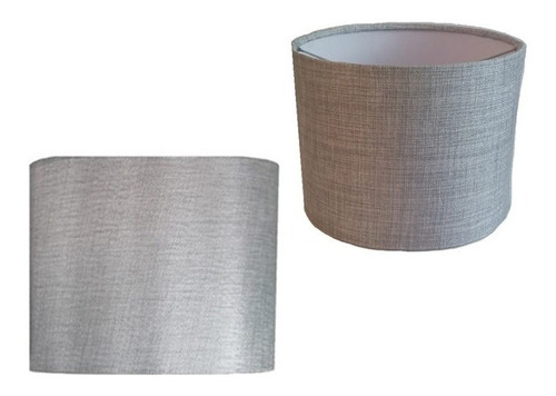 Set De 2 Pantallas Cilíndrica Para Lámpara/ 40x30-gris Plata