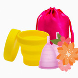 Set Copa Menstrual: Copita + Vaso Esterilizador +  Estuche