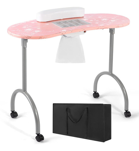 Mesa Para Manicure Plegable Con Ventilador